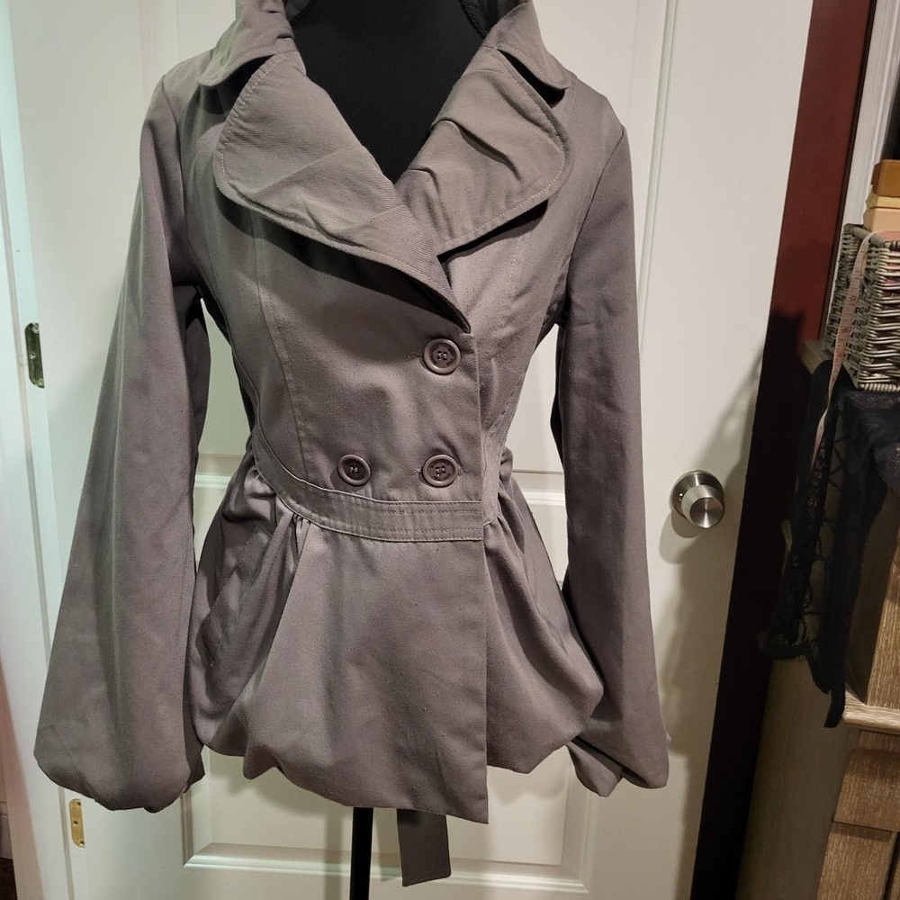 Beverly Hills Polo Club Women's Gray Trench Coat